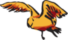 Orange And Red Flying Bird Clip Art
